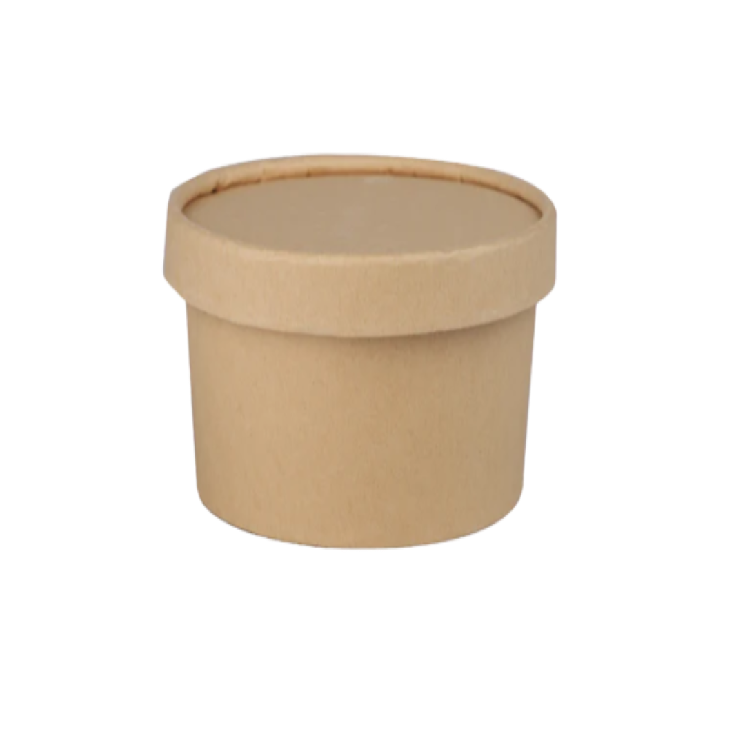 250ml Kraft Paper Tub Container With Lid (eco-friendly, Sustainable, B 