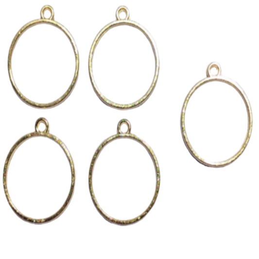 Golden Round Open-Back Pendant Bezel (UV Resin | DIY Jewellery)
