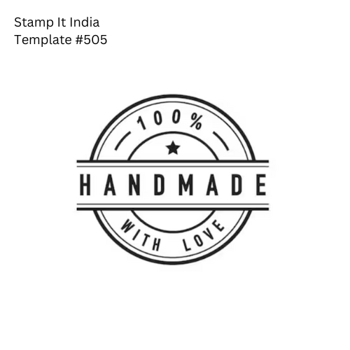 Pre-Designed Rubber Stamp #505 (100% Handmade with Love) (Paper | Fabric | Canvas | Art Concrete | Cork | Wood)