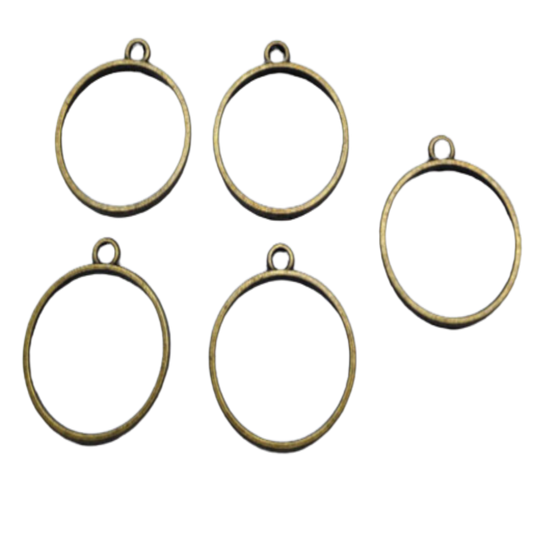 Antique Round Open-Back Pendant Bezel (UV Resin | DIY Jewellery)