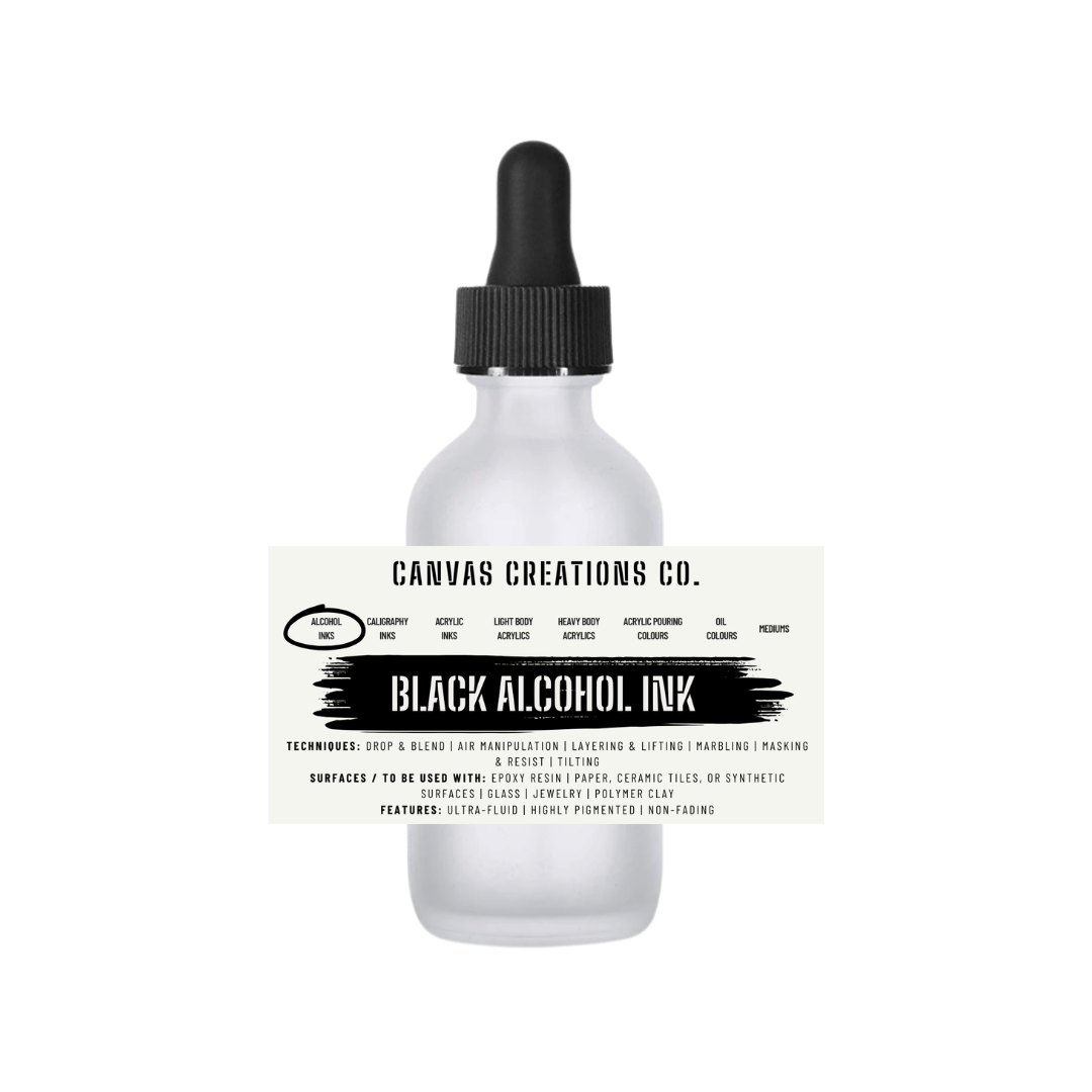 Black Alcohol Ink (Epoxy Resin | Glass | Ceramics | Leather)