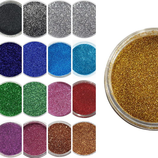 Fine Art Glitter (Combo of 17, 10gms each)(Candle Making | Epoxy Resin | Craft Projects)