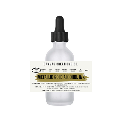 Metallic Gold Alcohol Ink (Epoxy Resin | Glass | Ceramics | Leather)