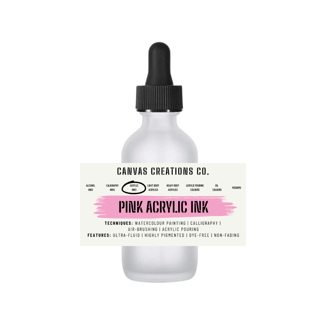 Pink Acrylic Ink (Watercolour Painting | Calligraphy | Air-Brushing | Acrylic Pouring)