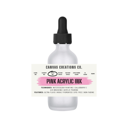 Pink Acrylic Ink (Watercolour Painting | Calligraphy | Air-Brushing | Acrylic Pouring)