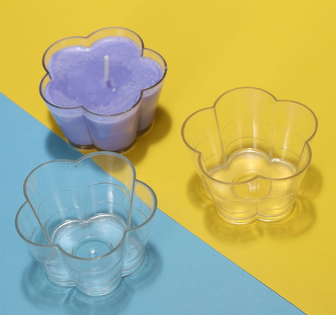 Flower Polycarbonate Tea-Light Candle Containers / Cup