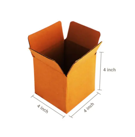 नालीदार कार्डबोर्ड बॉक्स (4*4*4 इंच)