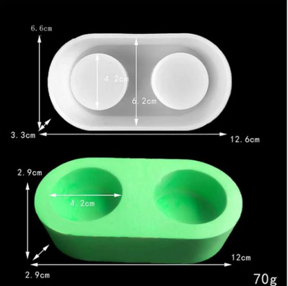 Capsule Tea Light Holder Mould (Double Cavity)