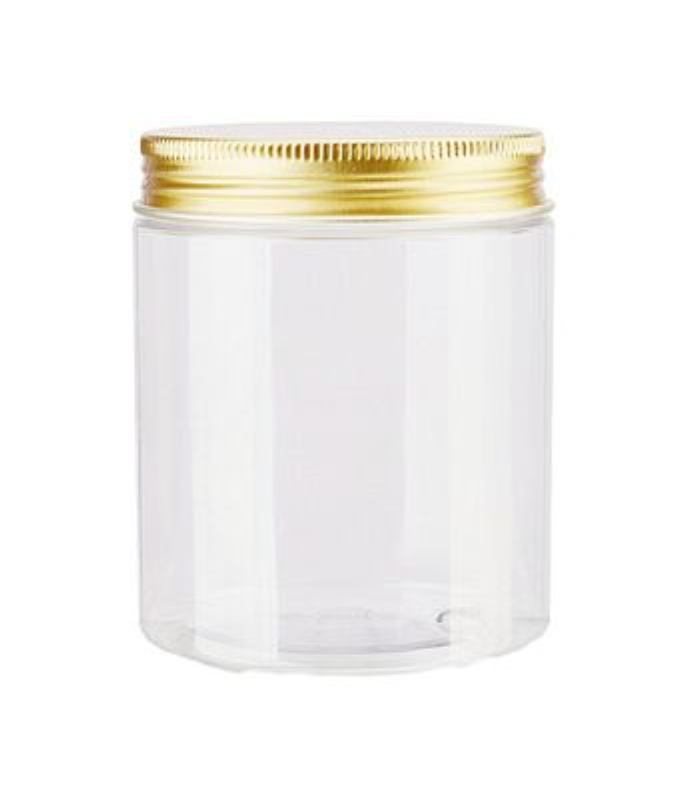 Plastic (PET) Jar / Container + Gold Aluminium Cap- 150ml