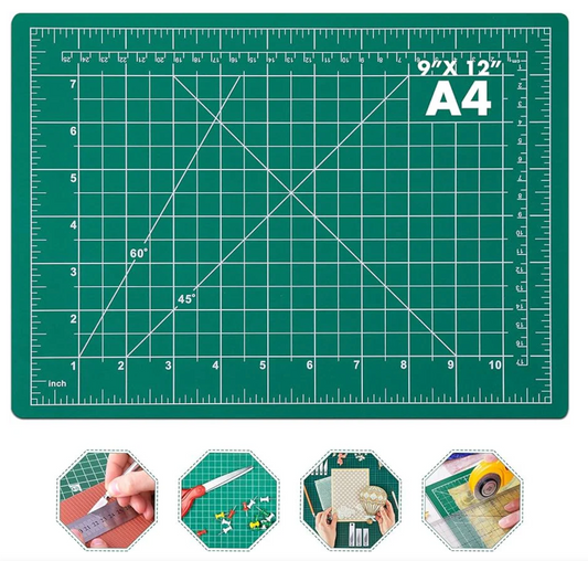 A4 Green Cutting Mat (5 Layers | Self-Healing) (Craft | Leather | Stenciling | Scrapbooking)