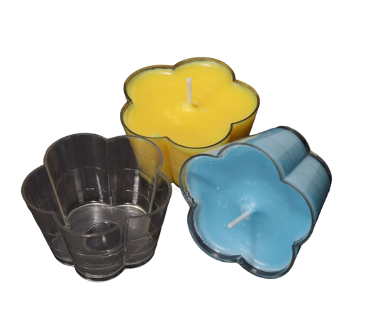 Flower Polycarbonate Tea-Light Candle Containers / Cup