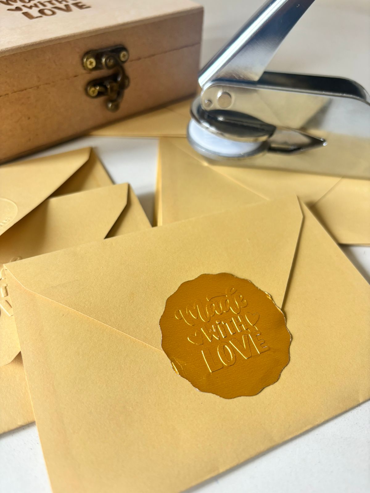 Gold Foil Embosser Paper Stickers (For Paper Embosser, Certificates)