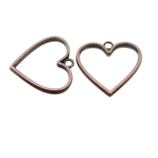 Antique Heart Open-Back Pendant Bezel (UV Resin | DIY Jewellery)